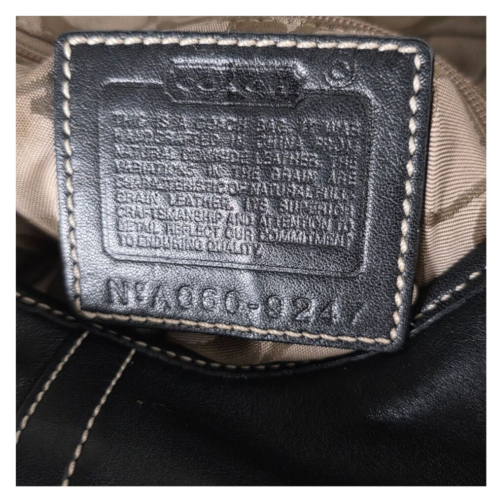 Vintage Coach Soho 9247 Black Leather Y2K Shoulder Bag Cool Girl Downtown - Picture 12 of 15